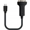 PremiumCord Konvertor USB 3.1 (typ C) na RS232/ 20cm/ černý ku31-232A