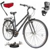 Dámsky mestský bicykel s kolesami 28 SHIMANO Nexus Lehké blatníky Svetlá pätka