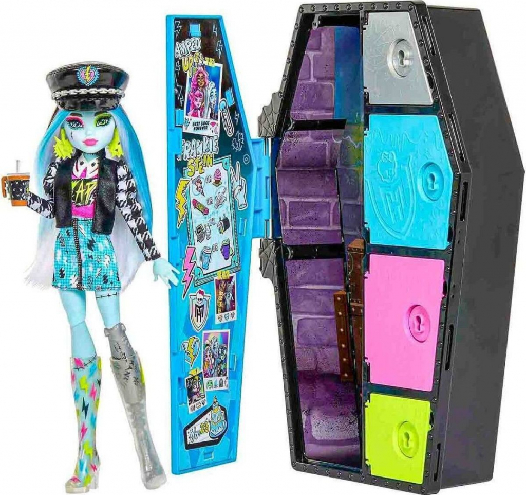 Mattel Panenka Monster High Frankie a skříňka