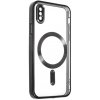 Kryt SWISSTEN Clear Jelly MagStick Metal pre Apple iPhone X / Xs - priehľadný / čierny