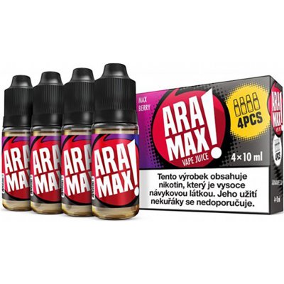 e-liquid ARAMAX Max Berry 4x10ml Obsah nikotinu: 3 mg