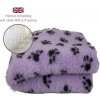 DRYBED Premium Vet Bed Small Paws fialový + čierne labky 100 x 75 cm