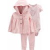 CARTERS CARTER'S Set 3dielny mikina, tepláky, body kr. rukáv Pink Butterfly dievča LBB NB/ veľ. 56