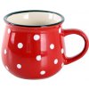 TORO Keramický hrnček biele bodky 370 ml