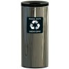 Alda Kôš na triedený odpad Eko 45 l, čierne veko – zmes, lesklá nehrdzavejúca oceľ
