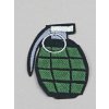 Nažehľovacia záplata - zelený ručný granát - viac farebných variantov - rozmer 6,5 cm x 3,5 cm granát - tmavo zelená - CEZ2116