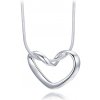 MINET JMAN0614SN45 - Elegantný strieborný náhrdelník srdce
