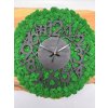 Machové hodiny 40cm Dark Black Rovné