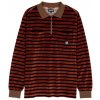 SANTA CRUZ tričko Il Capo Longsleeve Polo Chocolate Velour Stripe CHOCOLATE VELOUR STR veľkosť: vel:M