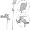 Erga Asala, nástenná vaňová batéria s ručnou sprchovou súpravou, chrómová, ERG-YKA-BW.ASALA-CHR