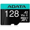 A-Data ADATA MicroSDXC karta 128GB Premier Pro UHS-I V30S (R:100/W:80 MB/s) + SD adaptér AUSDX128GUI3V30SA2-RA1