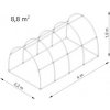 Záhradný fóliovník Lemar BV4 4 m x 2,2m x 1,9 m s kvalitnou trojvrstvovou fóliou