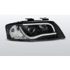 TUNING-TEC Predné svetlá, AUDI A6, 2001-2004, TUBE LIGHTS TRU DRL ČIERNA