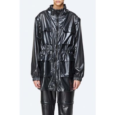 Rains Zip Off Parka Rains Ultralight 1846 SHADOW BLACK čierna