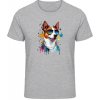 Gildan Soft-Style Tričko - Dizajn č.1 - Dog Superstar - Flakatá sivá - L - Pánske