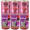 WHISKAS Adult beef 3x400g + WILD FARM Pate Beef 3x400g