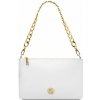 Kožená kabelka s reťazovým popruhom Diva Tuscany Leather Farba: Biela