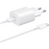 Samsung síťová nabíječka EP-TA800EWE + kabe EP-DA705BWE USB-C, 25W, bílá, (bulk)