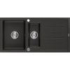 Mexen Andres - granitový drez 100,0x50,0cm, 1,5-komorový, čierna-zlatá, 6515101510-75