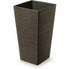 PROSPERPLAST Kvetináč FURU SQUARE ECO WOOD 30cm kávový