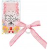 Špirálová gumička s mašľou Invisibobble Wrapstar Flores Bloom - ružová