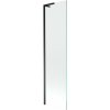 Mexen Next L, 1-krídlová vaňová zástena 50 x 150 cm, 6mm číre sklo, čierny profil, 895-050-000-03-00-70