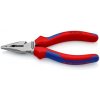 KNIPEX kliešte kombi 145mm špicaté, úzke ploché, rukoväť viaczložkový návlek, 0822145