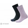 Devold Daily Merino Light Sock 2Pk Kid fialová/čierna