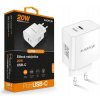 Rýchla nabíjačka ALIGATOR PD 20W USB-C, biela