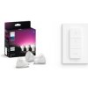 Inteligentná žiarovka Philips Hue 4.2W, GU10, White and Color Ambiance, 3 ks + Ovládač Philips Hue Dimmer Switch V2