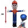 Nafukovací reklamný panák (Robotník) - pohyblivá figurína Mechanik 3m s LED osvetlením