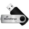 MediaRange MR908 8GB strieborná / Flash Disk / USB-A 2.0 / čítanie: 17MBs / zápis: 4MBs (MR908)