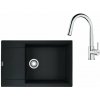 Franke Sety Kuchynský set G260MČ, fragranitový drez MRG 611-78 BB a batéria FS 3229.031, matná čierna/chróm 114.0700.723
