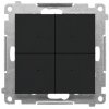 Vypínač 4-násobný (elektronický) čierna matná SIMON55 (Simon)