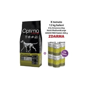 OPTIMAnova dog Adult DIGESTIVE Grain Free Rabbit 12 kg