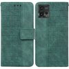 Peňaženkové kožené puzdro Geometric na Motorola Moto G72 - Zelená
