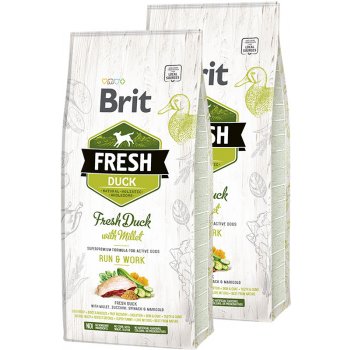 Brit Fresh Duck with Millet Adult Run & Work 2 x 12 kg