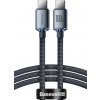 Baseus Crystal Shine CAJY000601, USB-C na USB-C PD100W Power Delivery, 1,2m, čierny
