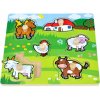 Teddies 00512015 Vkládačka Moje první zvířátka 6 ks