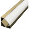 LEDprodukt LED lišta ROHOVÁ SIMPLE - Champagne Dĺžka: 1m, Typ krytky: Mliečna krytka zaklapávacia (difúzor)