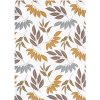 SCANquilt DEKORO vetvičky s listami 50 x 70 cm sivá