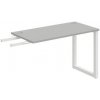 Hobis Pracovný stôl UNI O, kolmo reťaziaci, 120x75,5x60 cm, sivá/biela