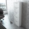 Casarredo GIZMO vysoký výklopný botník, biela/biely lesk