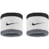 Nike Swoosh Classic potítka na zápästie biela/sivá 2 ks