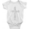 Jesus kríž štetcom - Body dojčenské s krátkym rukávom - Krátký r. 18-24 mes ( Biela )