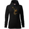 Volejbal zlatá - Mikina dámská Cape s kapucí - 2XL ( Čierna )