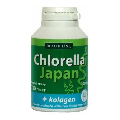 Health Link Chlorella Japan + kolagén 750 tabliet