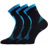 VoXX® Woralf Tenké merino ponožky - 3 páry BM000004990200102502 čierna-neón tyrkys 35-38 (23-25)