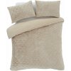 Béžové obliečky na dvojlôžko z mikroplyšu 200x200 cm Cosy Diamond - Catherine Lansfield