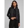 Urban Classics Ladies Reversible Cropped Puffer Vest black/realviolet